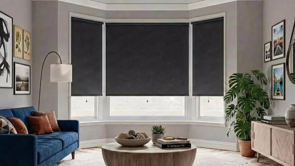 Blackout blinds providing total darkness and insulation
